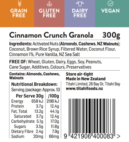 Cinnamon Crunch Activated Granola